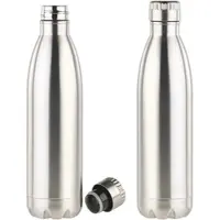 Rosenstein & Söhne 2er-Set Doppelwandige Vakuum-Isolierflaschen aus Edelstahl, 750 ml