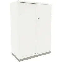 Fm Büromöbel Schiebetürenschrank »Sidney« 80 cm breit 3 OH weiß, 80x113.3x44.2 cm