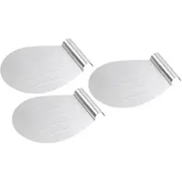 Rosenstein & Söhne 3er-Set Tortenhebe-Bleche aus Edelstahl mit Griffmulde, 33 x 26 cm