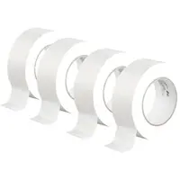 AGT 4er-Set Gewebe-Klebeband, reißfest, 48 mm breit, 0,17 mm dick, weiß