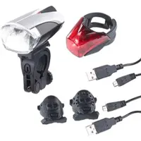 KryoLights LED-Fahrradlampen-Set mit Licht-Sensor, Akku, inkl. Rücklicht, StVZO