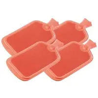 Pearl 4er-Set Wärmflaschen, Größe XXL, rot, 2,3 Liter
