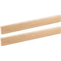 Rosenstein & Söhne 2er-Set durchgehende Magnet-Messerleisten, echtes Hevea-Holz, 45 cm