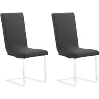 INFACTORY 2er-Set Stretch-Stuhlhusse mit Lehne, OEKO-TEX Standard 100, schwarz