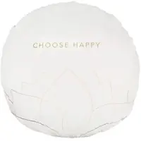 Räder Zen Spirit Kissen rund Choose Happy Beige