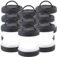 Pearl 9er-Set faltbare Mini-Campingleuchten, Batteriebetrieb, 20 Lumen 0,5 W