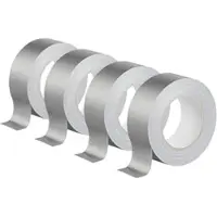AGT 4er-Set Gewebe-Klebeband, reißfest, 48 mm breit, 0,17 mm dick, silber