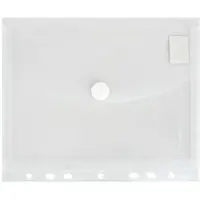 FolderSys 10er-Pack Sichttasche A5 mit Dehnfalte und Abheftrand transparent transparent, 19x22.5 cm