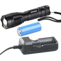KryoLights LED-Taschenlampe TRC-144.a mit Akku und Ladegerät, 1.000 lm, IP44