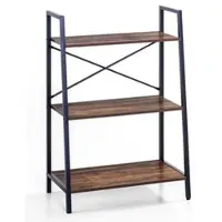 Prestige Home Living Indoor Regal klein, ca. 64 x 34 x 130,5 cm - Braun/Schwarz