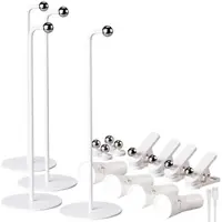 Lunartec 4er-Set 4in1-Akku-Tisch-, Wand-, Klemm- und Taschenlampe, 3 Modi, weiß