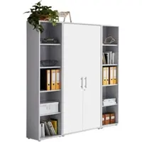 Mid.You Aktenschrank Office Edition Sw Set 3 hoch Grau/Weiß