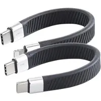Callstel 2er-Set kurze, flexible Lade-/Datenkabel USB-C auf -C & 8-Pin, PD, MFi