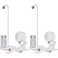 Lunartec 2er-Set 3in1-Akku-Magnet-Leuchten mit Tisch-, Wand- und Klemmhalterung