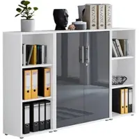 Mid.You Aktenschrank Office Edition Sw Set 2 niedrig Weiß/Anthrazit