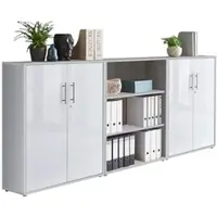 Mid.You Aktenschrank Office Edition Sw Set 9 Grau/Weiß