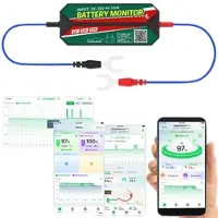 Lescars Kfz-Batterie-Wächter, Standort-Suche, Bluetooth, App, 6/12/24 V, IPX7
