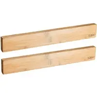 TokioKitchenWare 2er-Set originelle Messer-Magnetleisten aus echtem Bambus-Holz