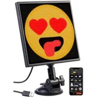 Luminea Programmierbares LED-Display mit 64 x 64 LEDs, App, USB-Betrieb