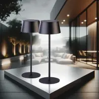 Lunartec 2er-Set LED-Solar-Tischleuchten, 150 Lumen, 1.200 mAh, dimmbar, USB
