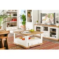 1a Direktimport Couchtisch quadratisch MEXICO weiß / honig, Pinie, Landhausstil Möbel, shabby