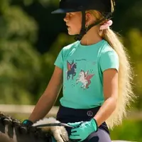 Imperial Riding T-Shirt Kinder IRHSky tiffy türkis mit Pegasus Motiv, Größe: 152