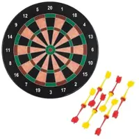 Playtastic Magnetische Dartscheibe mit 12 Pfeilen, je 6x gelb und rot, Ø 40cm