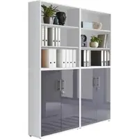 BMG Möbel Aktenschrank Office Edition Sw Set 11 Weiß/Anthrazit