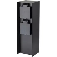 ROYAL GARDINEER 2er-Set 2-fach-Garten-Steckdosen, Edelstahl, 230 V, bis 3.680 W, IP44