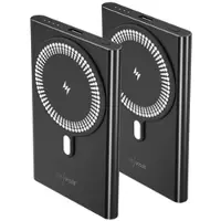 Revolt 2er-Set flache Powerbanks, 5.000 mAh, 20 W PD, Qi- & MagSafe-komp.