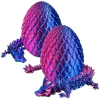 Playtastic 2er-Set 3D-gedruckte Dracheneier + Drachenfigur, blau/violett, 28,5cm