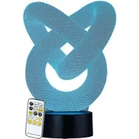 Lunartec 3D-Hologramm-Lampe mit Leuchtmotiv "Unendliche Schleife", 7-farbig