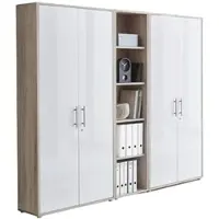 Mid.You Aktenschrank Office Edition Sw Set 10 Eiche/Weiß