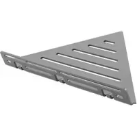 DURAL Duschablage Eckablage Aluminium, betongrau, mit Reling – TI-SHELF LINE