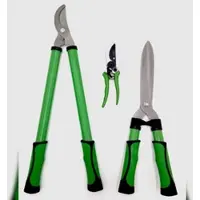 BURI 3er-Set Astschere Heckenschere Rosenschere Gartenschere Baumschere Strauchschere
