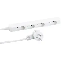 Revolt Extraschmale 4-fach-Steckdosenleiste für Eurostecker, 230 V, 2.300 W