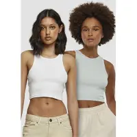 Urban Classics Cropped Rib Ärmelloses Oberteil 2 Einheiten
