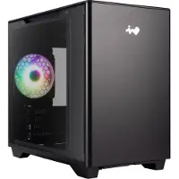 In Win A3 Gehäuse PC MicroATX Schwarz mit integriertem ARGB Lüfter für Gaming