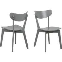 Ebuy24 Roxby Esszimmerstuhl Holz grau.