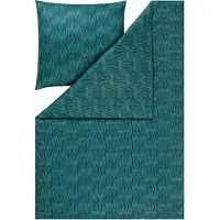 Estella Mako Interlock Jersey Bettwäsche Markus petrol 135x200 cm + 80x80 cm