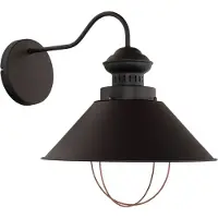Licht-Erlebnisse Wandlampe Vintage INDUSTRIE Braun Kupfer Metall E27 Loft Design Wandleuchte Wohnzimmer Schlafzimmer