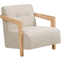 Ebuy24 Sessel Clara aus Eiche, Farbe Beige, Maße: 88 cm Breite, 72 cm Höhe, 88 cm Tiefe