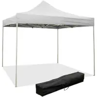Divina Garden 3 x 3 m weißer Faltpavillon mit wasserdichter PVC-Beschichtung