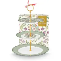 Pip studio Etagere Home 3-Stöckiger Tortenständer Lily & Lotus Light Green