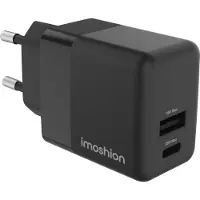 IMoshion Wandladegerät - Ladegerät - USB-C + USB-A - Power Delivery und Quick Charge - 35W - Schwarz