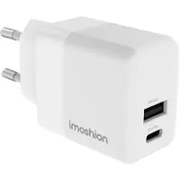 IMoshion Wandladegerät - Ladegerät - USB-C + USB-A - Power Delivery und Quick Charge - 35W - Weiß