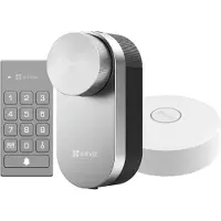 Ezviz DL01 Pro + DL01CP, Intelligentes Torschloss, Code, RF card, Grau, IP65, CE / RoHS / REACH / UL / WEEE, AA