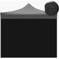 Divina Garden Ersatz-Seitenabdeckung (3 x 2 m, schwarz, wasserdicht) für Faltpavillon
