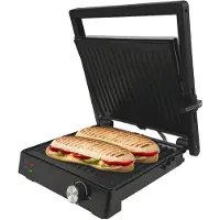 Tomado TGC4002B Kontaktgrill mit Tischgrill-Funktion - PFAS-frei - Mattschwarz