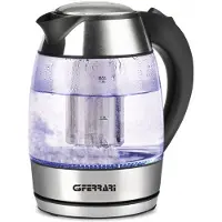 G3ferrari G3 Ferrari BolleBlu, 1,8 l, 2200 W, Schwarz, Edelstahl, Transparent, Glas, Kunststoff, Edelstahl, Wasserstandsanzeige, Überhitzungsschutz